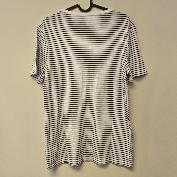 Gap Favorite Henley stripes t-shirt black white XL - Picture 4 of 8